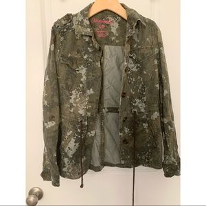 Floral print utility jacket